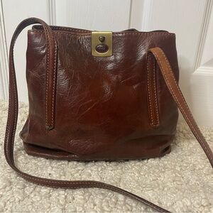 VINTAGE The Bridge Brown Leather Bag Purse